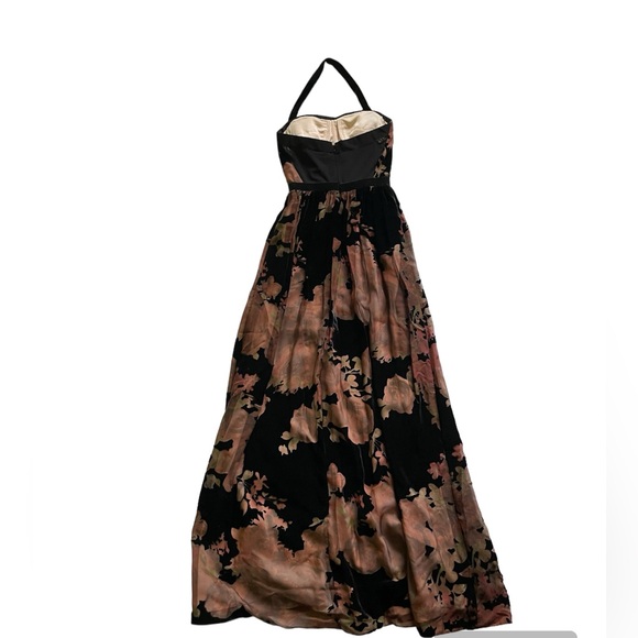 Floral Floor Length Halter Neck Dress - Picture 2 of 2